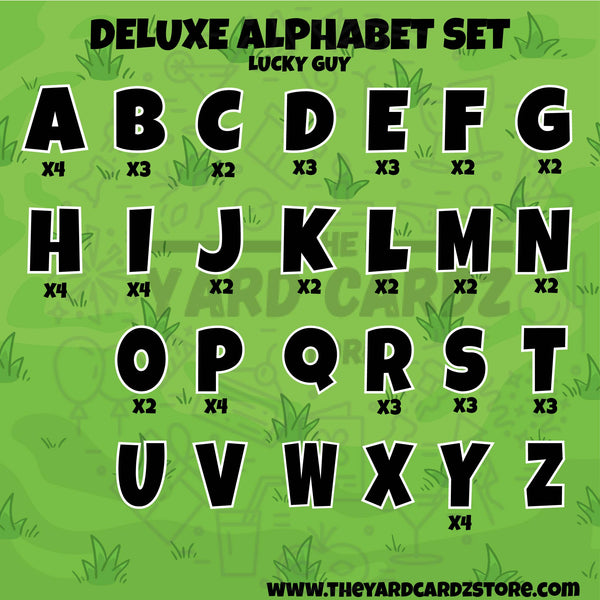 23" DELUXE LUCKY GUY ALPHABET SET  (62 LETTERS) PICK YOUR COLOR