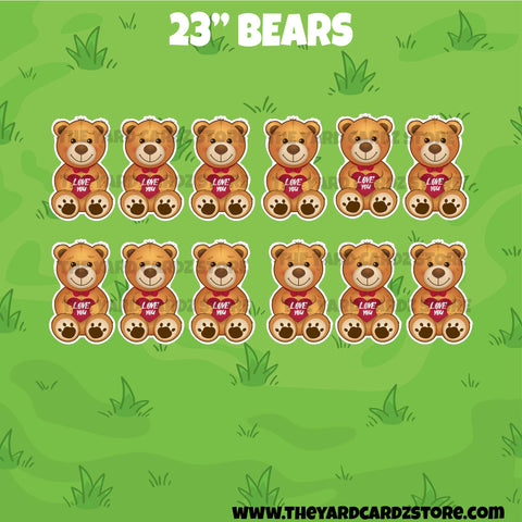 23" VALENTINE BEARS (12)