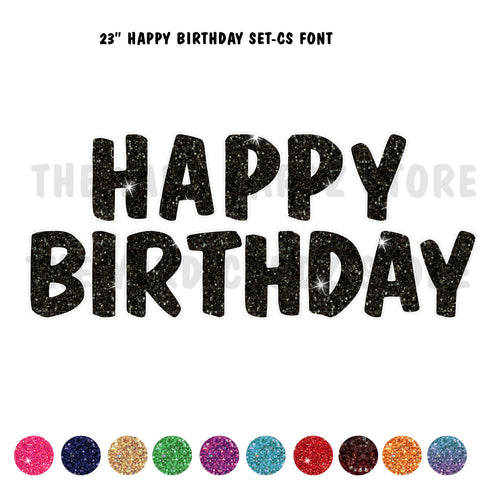 23" HAPPY BIRTHDAY LETTERS-CS FONT