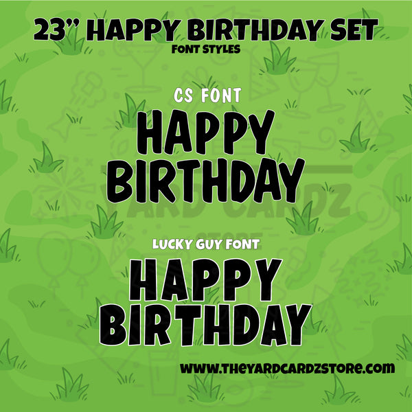 23" HAPPY BIRTHDAY SET PURPLE (3 OPTIONS)