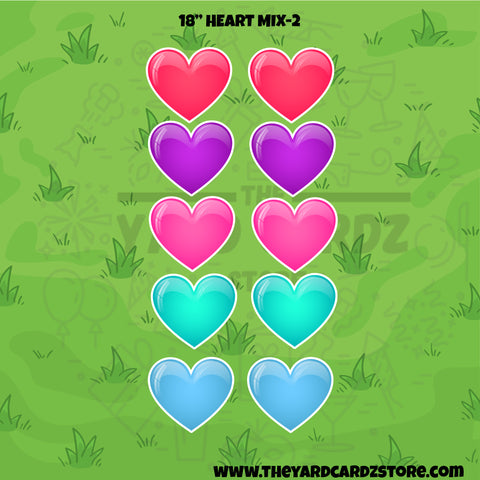 18" HEART MIX-2