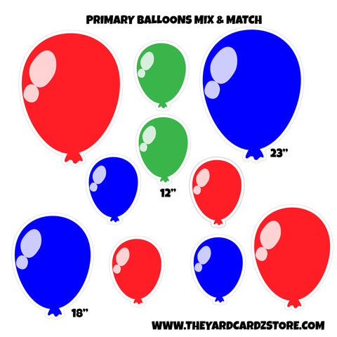 PRIMARY BALLOONS MIX & MATCH