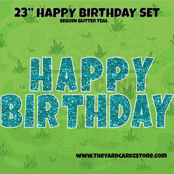 23" HAPPY BIRTHDAY SET TEAL (2 OPTIONS)