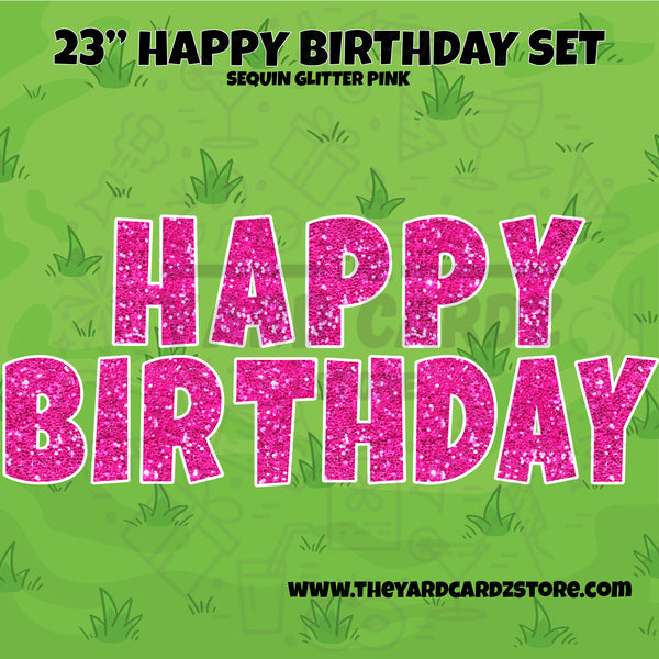 23" HAPPY BIRTHDAY SET PINK (3 OPTIONS)