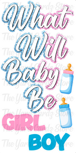 WHAT WILL BE BABY BE EZ SET