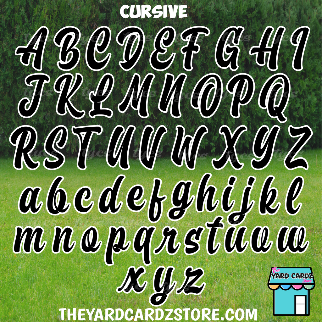 cursive font alphabet