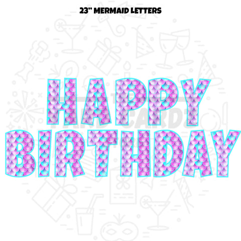 23" HAPPY BIRTHDAY MERMAID LETTERS